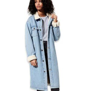 Aritzia TNA Murad Sherpa Lined Demin Coat Small